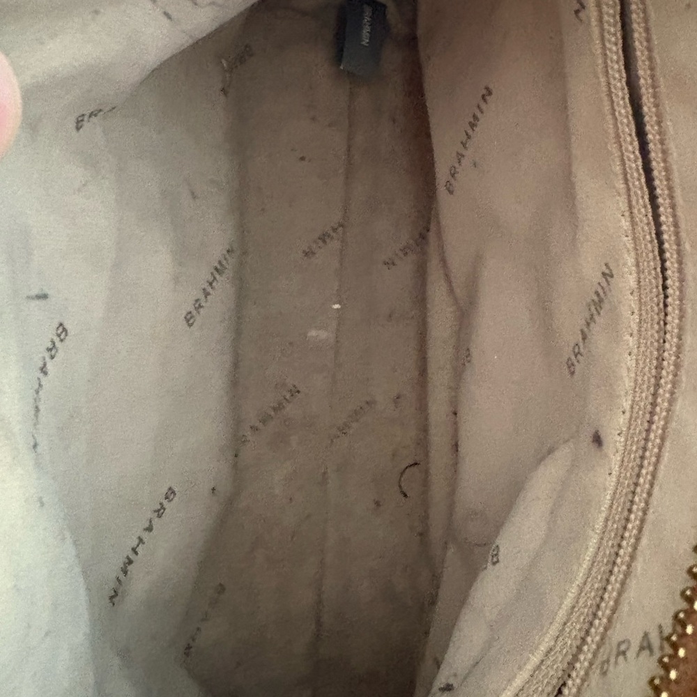BRAHMIN Lorelei Shoulder/Clutch Handbag Pecan Croco Embossed Leather - Picture 12 of 13